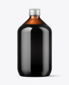 500ml Amber Glass Bottle Mockup
