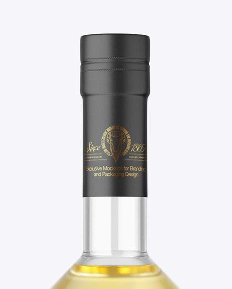 Clear Glass Tequila Bottle Mockup