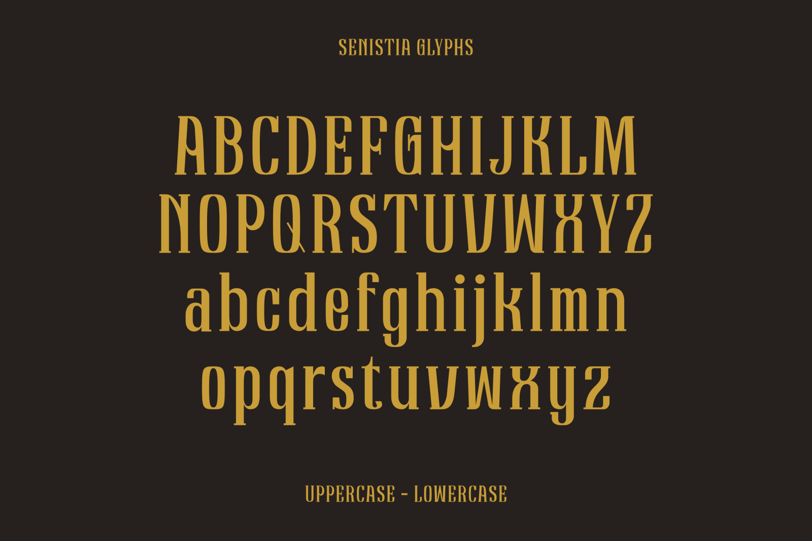 Senistia - Decorative Serif Condensed Font