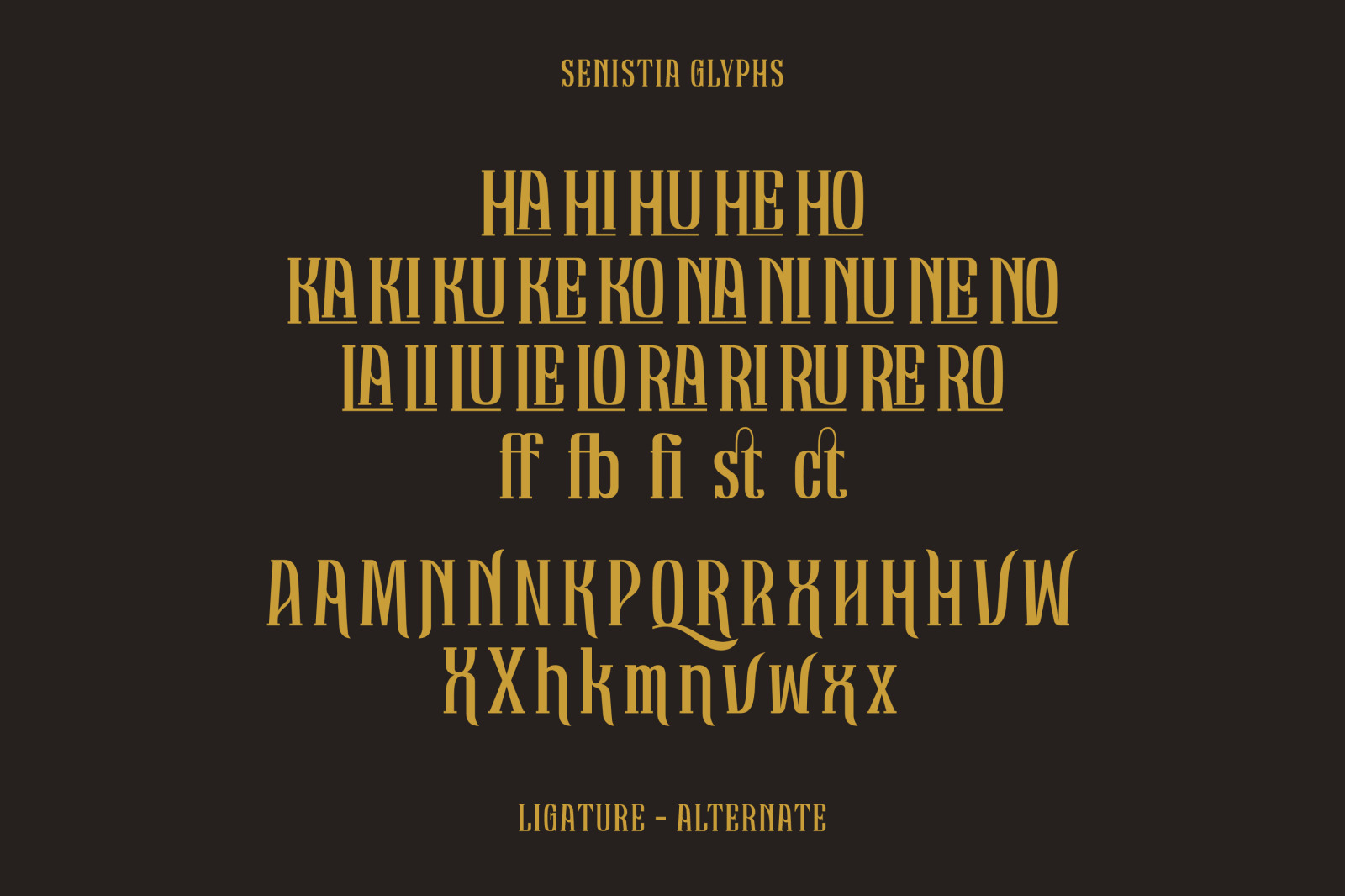 Senistia - Decorative Serif Condensed Font