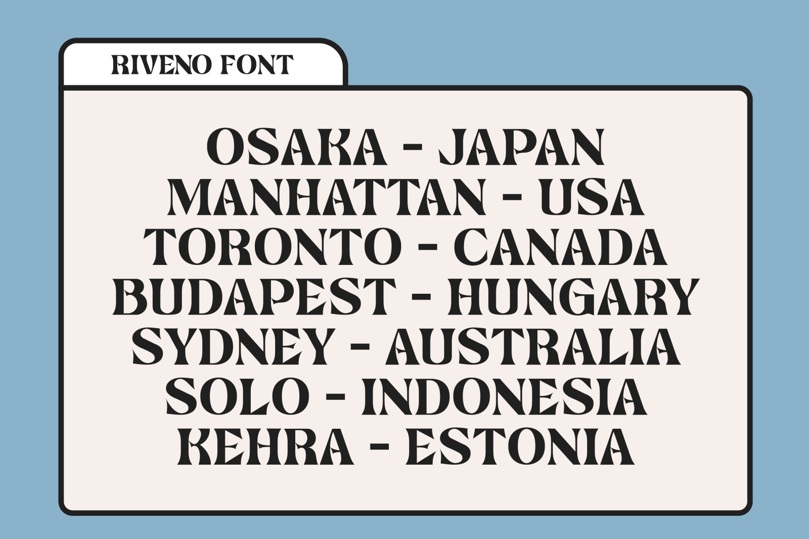 Riveno - Display Font Riveno - Display Font