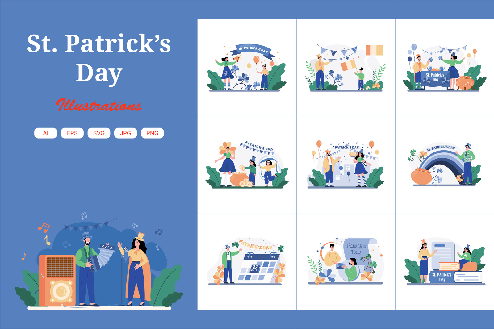 M512_St. Patrick’s Day Illustration Pack M512_St. Patrick’s Day Illustration Pack