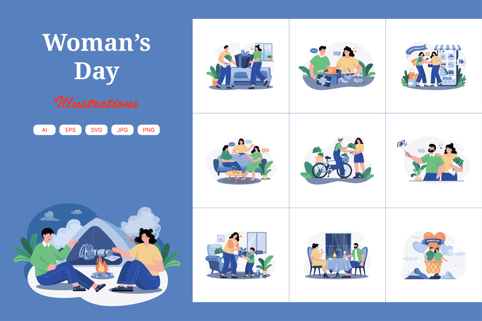 M515_Woman’s Day Illustration Pack