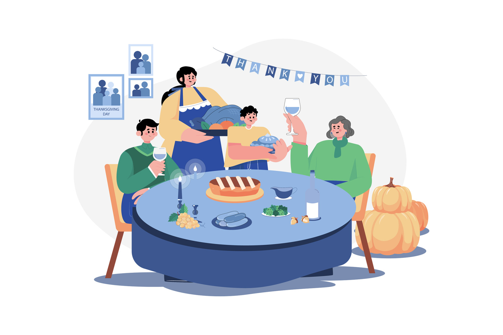 M517_ Thanksgiving Day Illustration Pack M517_ Thanksgiving Day Illustration Pack