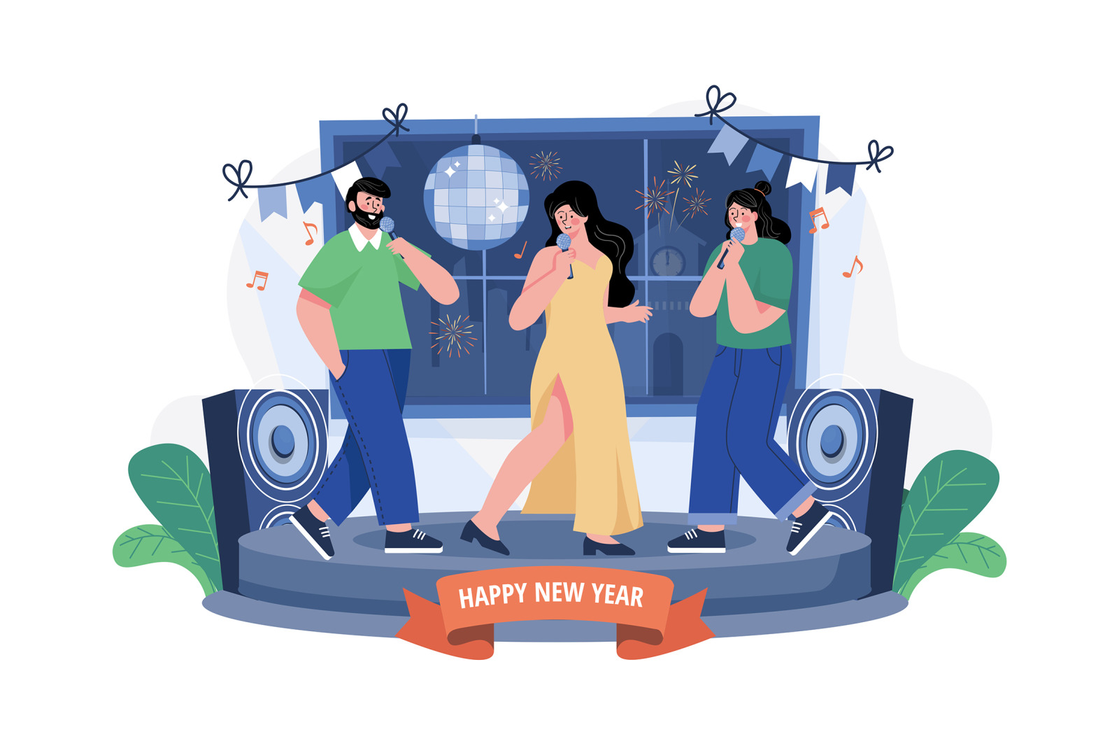 M520_New year’s Eve Illustration Pack