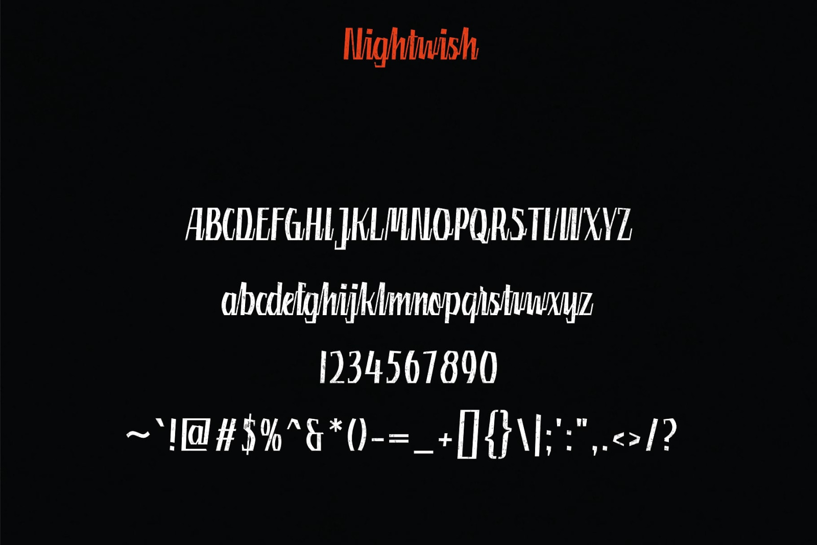 Nightwish - Script Typeface