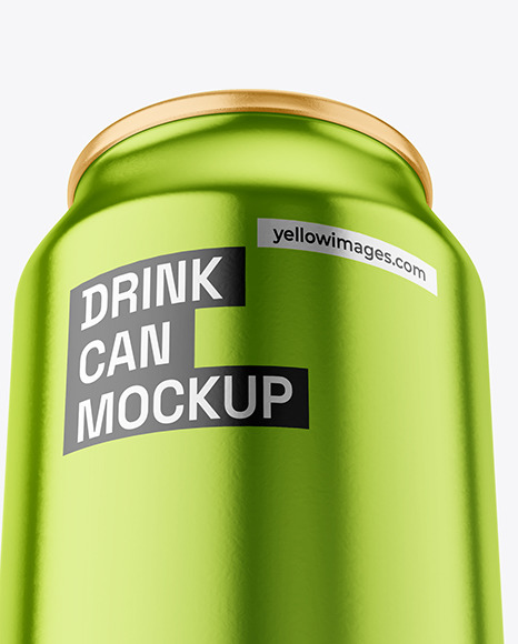 330ml Metallic Drink Can Mockup