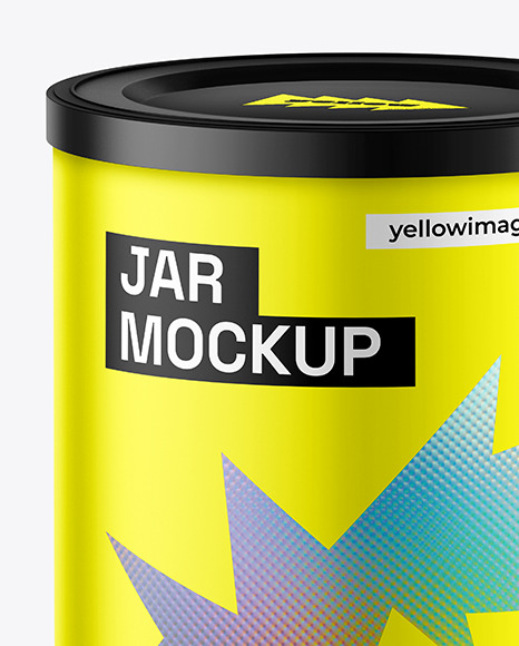 Matte Metallic Jar Mockup