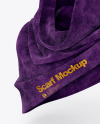 Velvet Scarf Mockup - Half Side View