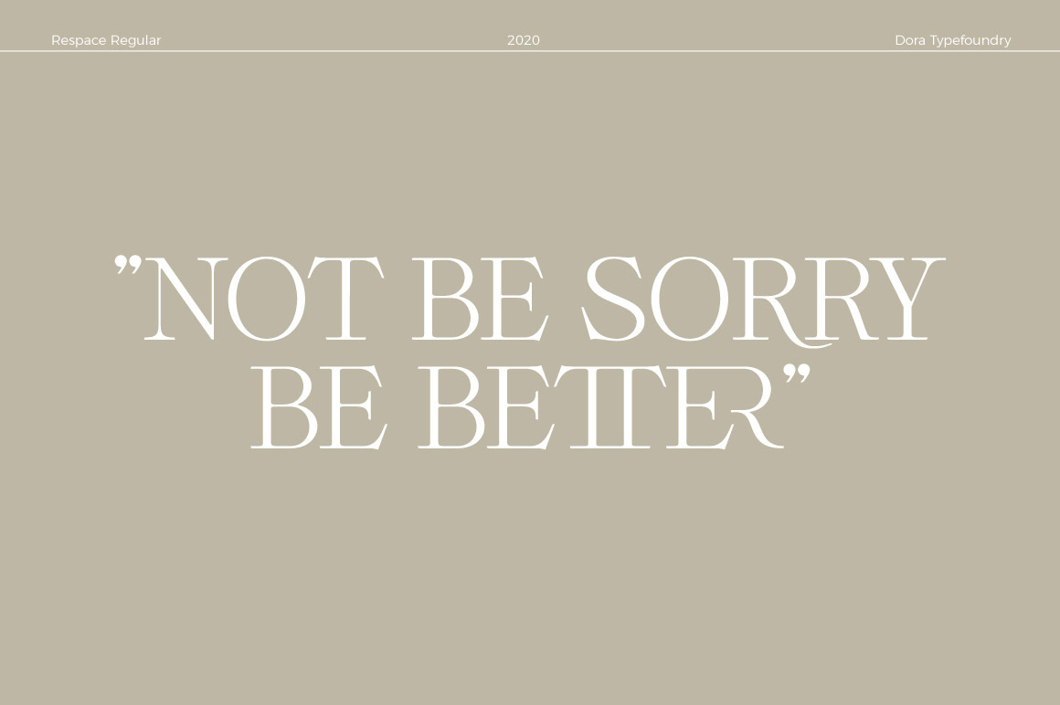 Respace Font Respace Font
