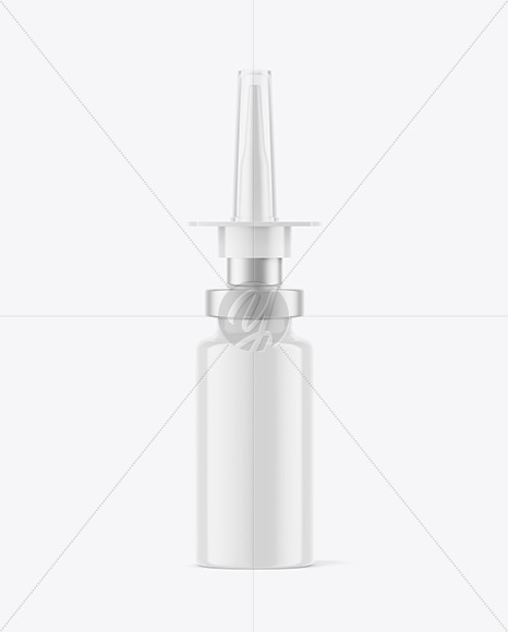 Glossy Nasal Spray Bottle Mockup