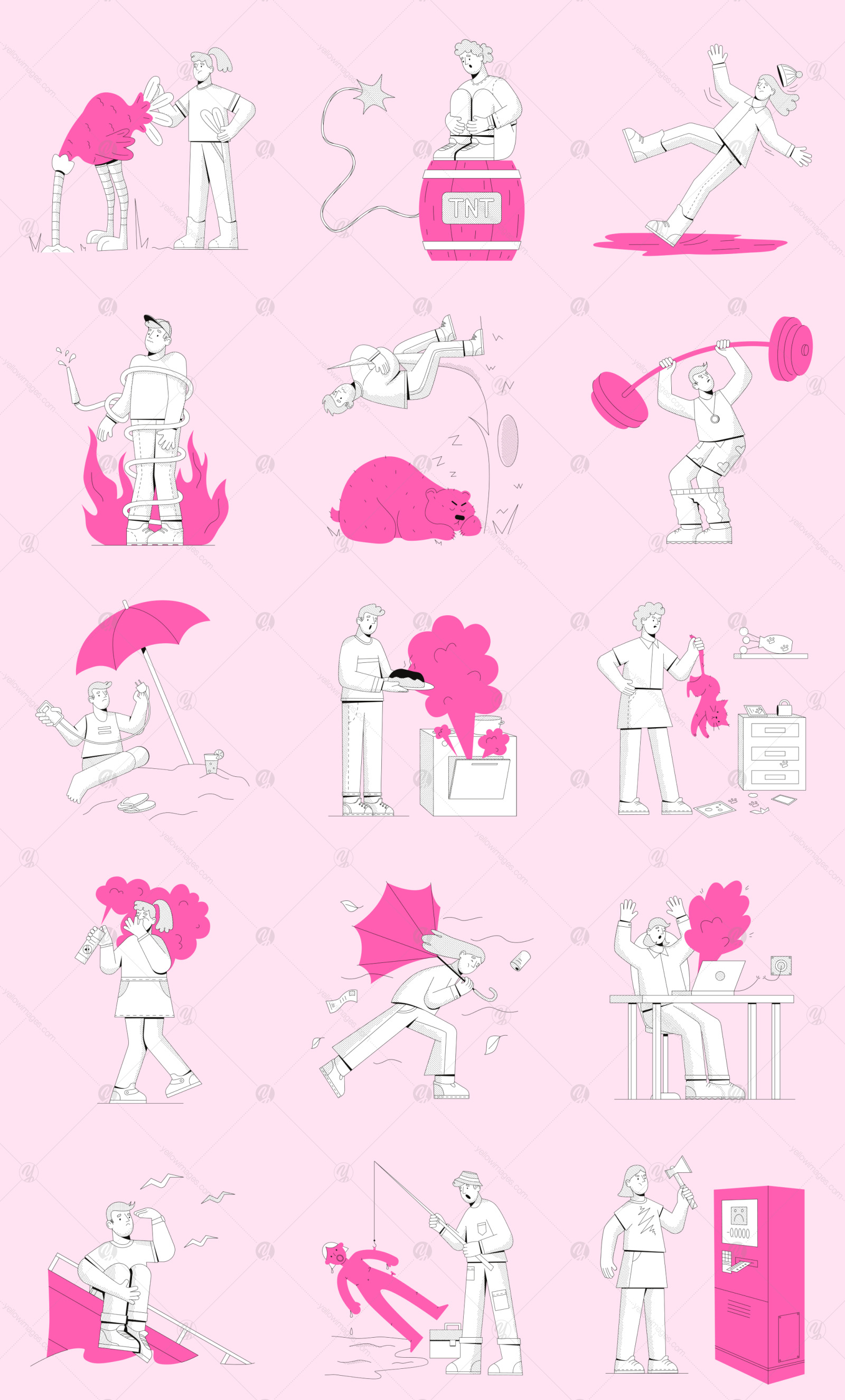 Pinsy Error Illustrations