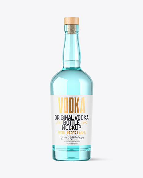 Vintage Vodka Bottle Mockup