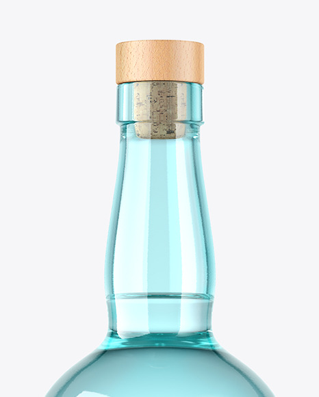 Vintage Vodka Bottle Mockup