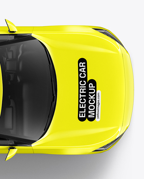 Electric Car Mockup - Top View