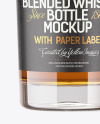 Clear Glass Whisky Bottle Mockup