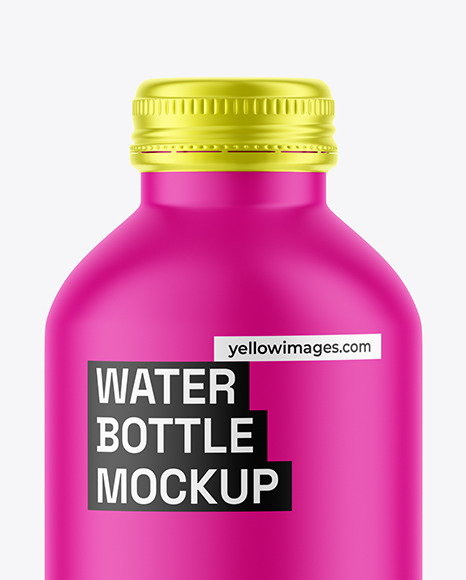 Aluminum Bottle with Matte Finish Mockup