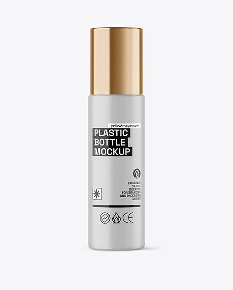 Matte Cosmetic Bottle with Pump Mockup