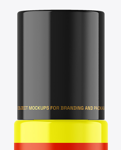 Glossy Cosmetic Bottle with Pump Mockup