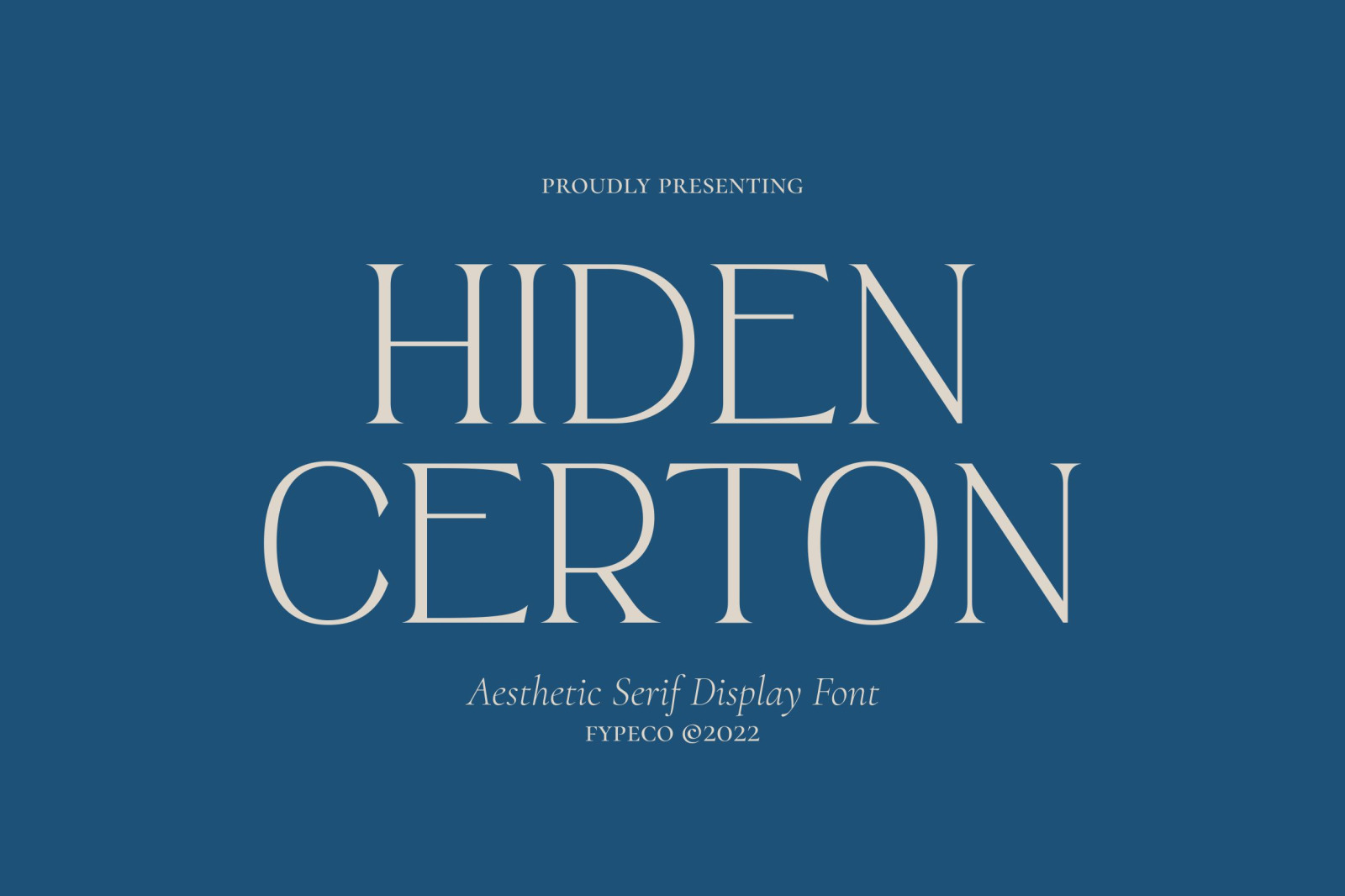 Hiden Certon - Aesthetic Serif Font