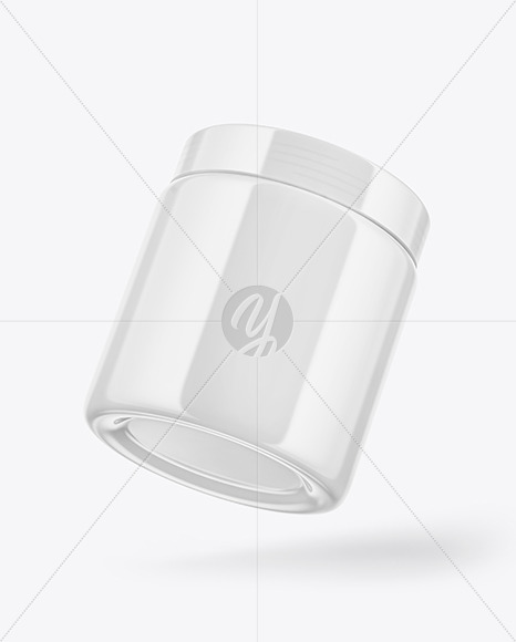 Glossy Plastic Jar Mockup