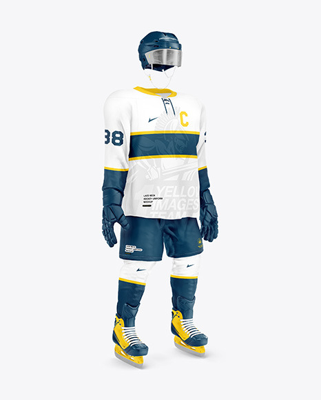 Hockey Kit w/ Lace Neck Mockup – Half Side View