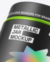 Metallized Plastic Jar Mockup