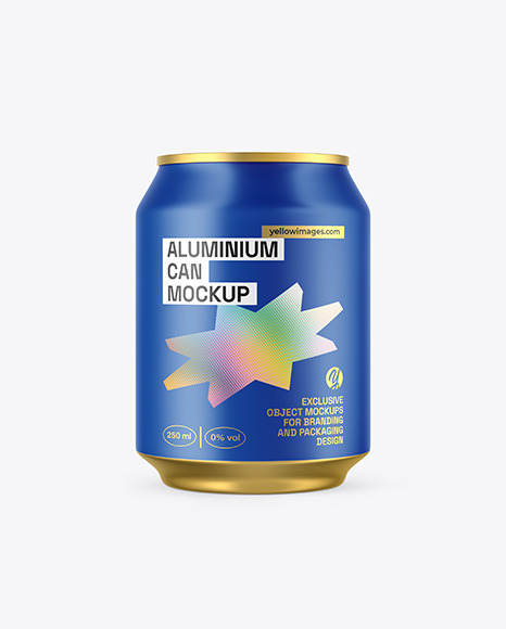 250ml Classic Can With Matte Finish Mockup