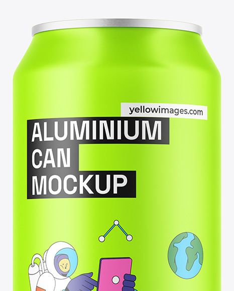 473ml Classic Can With Matte Finish Mockup