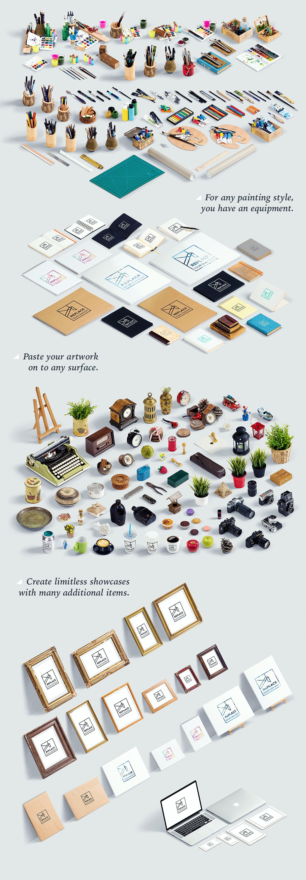 Isometric Art Equipments Scene Generator