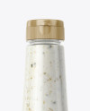 Clear Plastic Bottle With Garlic Sauce Mockup