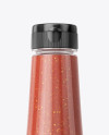 Clear Plastic Bottle With Chili Sauce Mockup