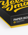 Paper Box Mockup - Half Side View (High-Angle Shot)