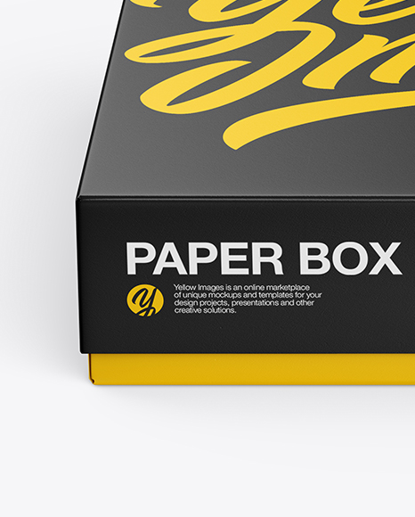 Paper Box Mockup (High-Angle Shot)