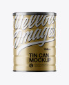 Matte Metallic Tin Can Mockup