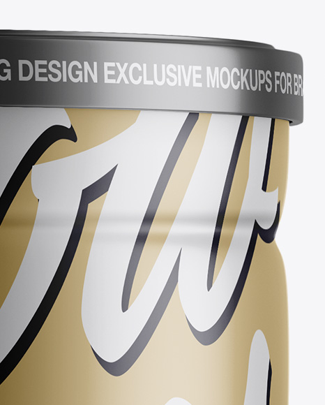 Matte Metallic Tin Can Mockup