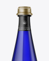 Blue Glass Water Bottle Mockup Blue Glass Water Bottle Mockup