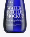 Blue Glass Water Bottle Mockup