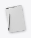 Notebook & Pencil Mockup - Top View