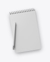 Notebook & Pencil Mockup - Top View