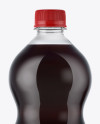 Clear PET 1L Bottle with Dark Drink Mockup