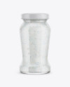 120g Glass Jar in Shrink Sleeve with Tartar Sauce Mockup