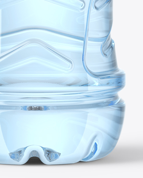 Blue PET Water Bottle Mockup