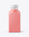 Square Strawberry Smoothie Bottle Mockup