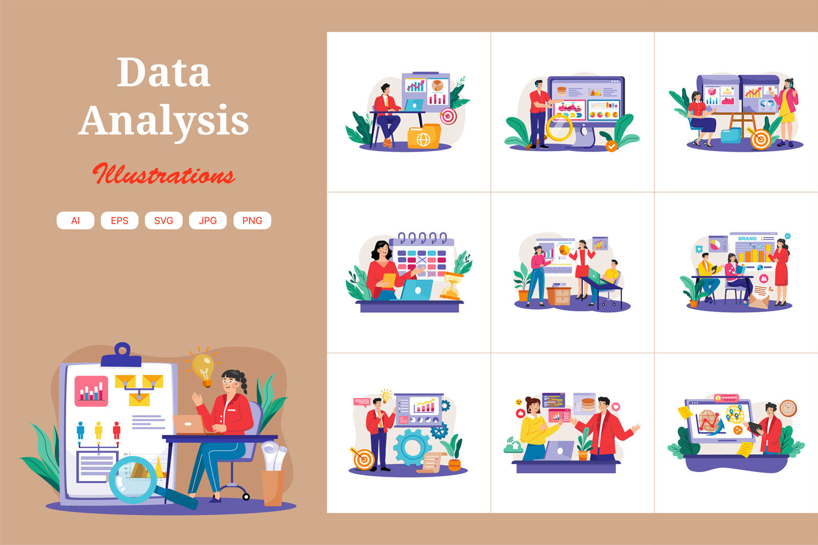 M695_Data Analysis Illustration Pack M695_Data Analysis Illustration Pack