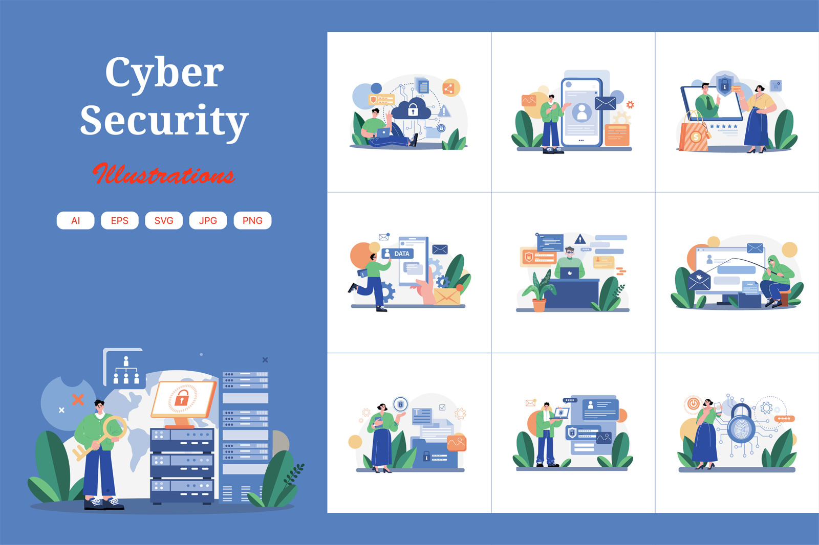 M492_Cyber Security Illustration Pack