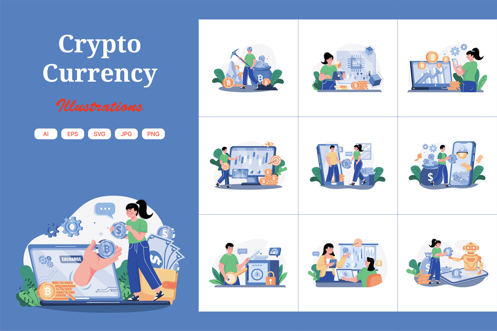M495_Cryptocurrency Illustration Pack M495_Cryptocurrency Illustration Pack