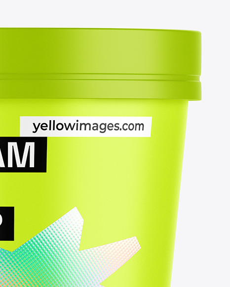 Matte Ice Cream Cup Mockup