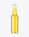 Clear Glass Beer Bottle Mockup