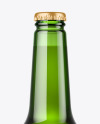 Green Glass Beer Bottle Mockup